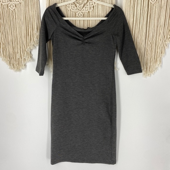 NWT Zara Trafaluc Ponte Di Roma Bodycon Midi Dress - Picture 2 of 8